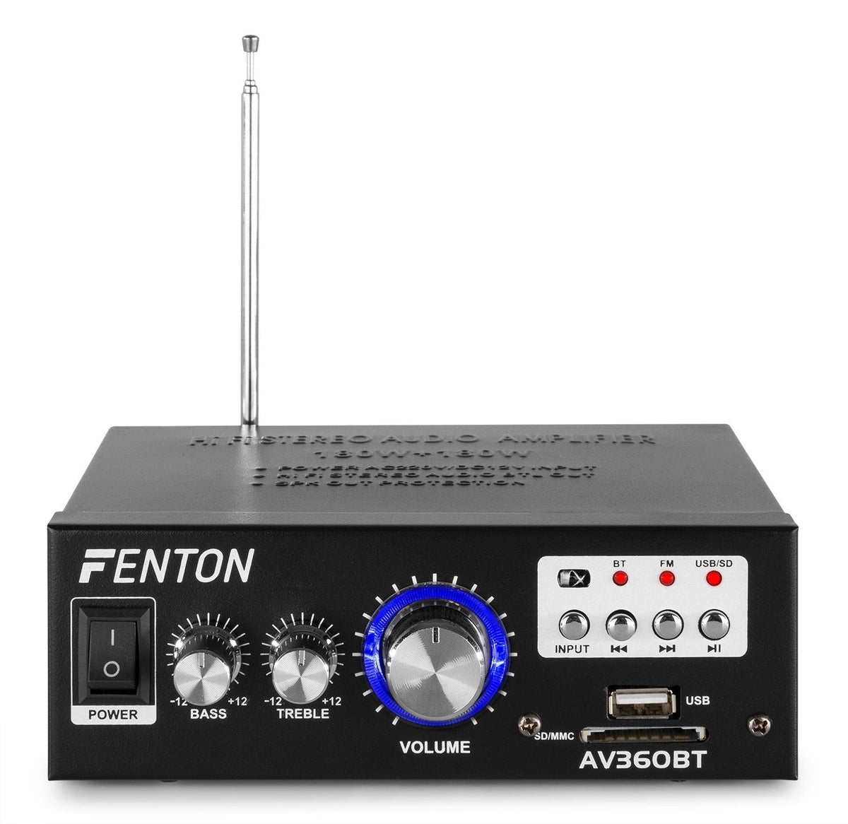 Fenton AV360BT - Mini amplificador con BT/FM/SD/USB/MP3 - Tempo Shop