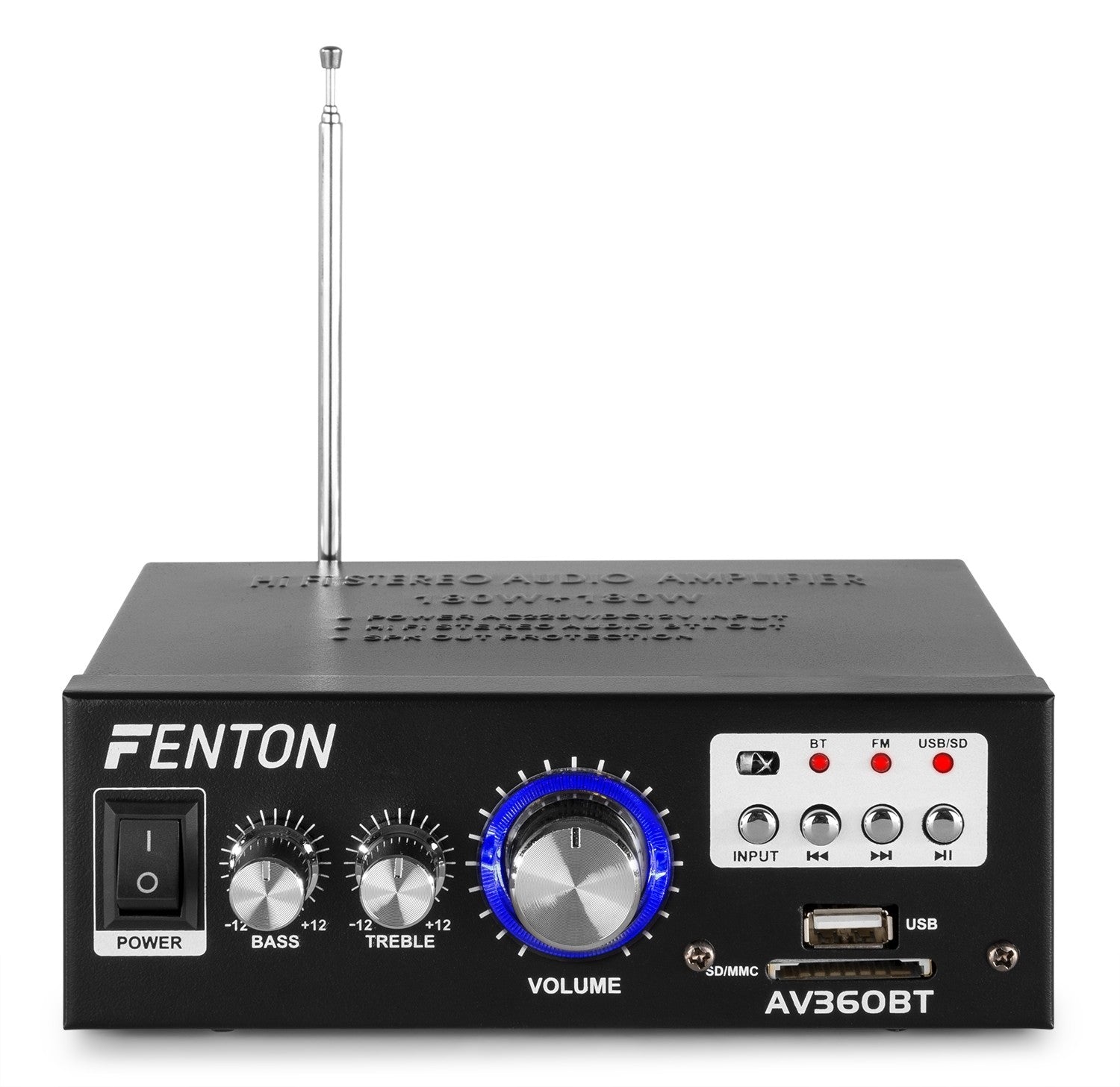 Fenton AV360BT - Mini amplificador con BT/FM/SD/USB/MP3 - Tempo Shop
