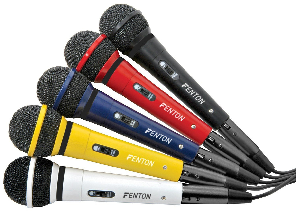 Fenton DM120 - Set Karaoke de 5 micrófonos dinámicos - Tempo Shop