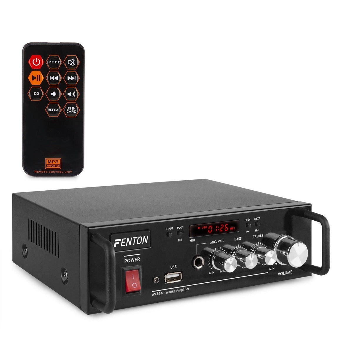 Fenton AV344 - Amplificador MP3 con Batería - Tempo Shop