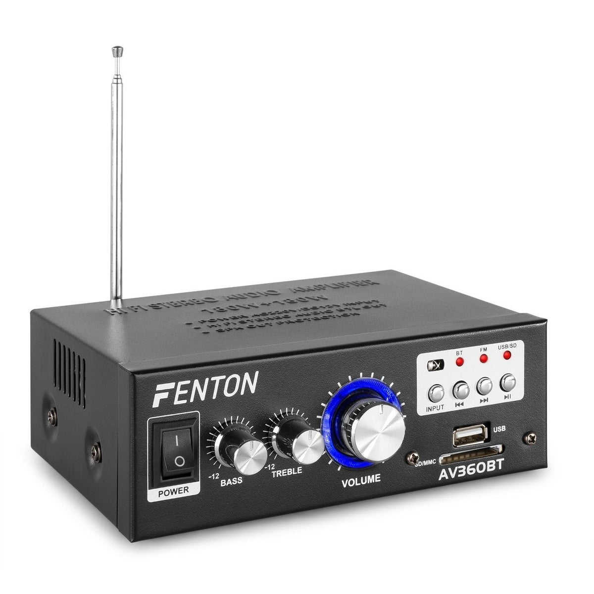 Fenton AV360BT - Mini amplificador con BT/FM/SD/USB/MP3 - Tempo Shop
