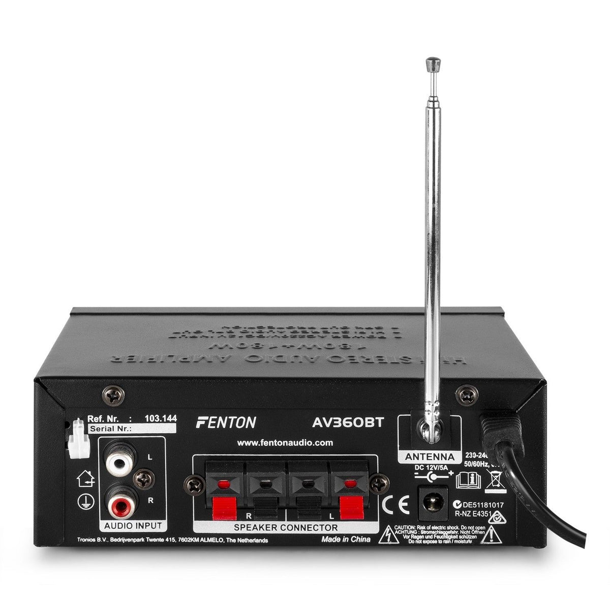 Fenton AV360BT - Mini amplificador con BT/FM/SD/USB/MP3 - Tempo Shop