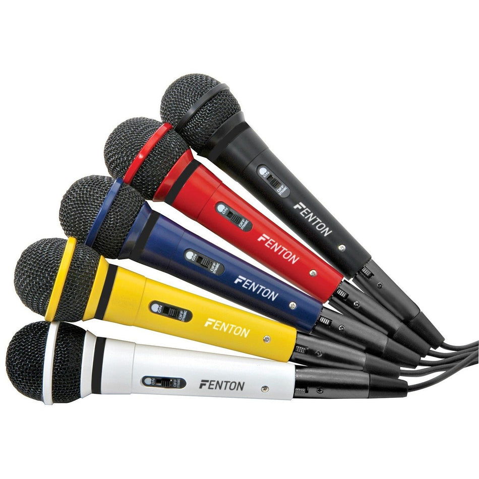 Fenton DM120 - Set Karaoke de 5 micrófonos dinámicos - Tempo Shop