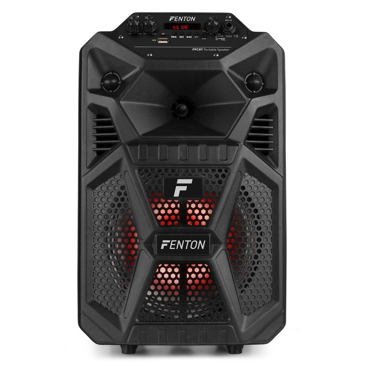 Fenton FPC8T - Altavoz Portátil Party Recargable 8” con Trolley - Tempo Shop