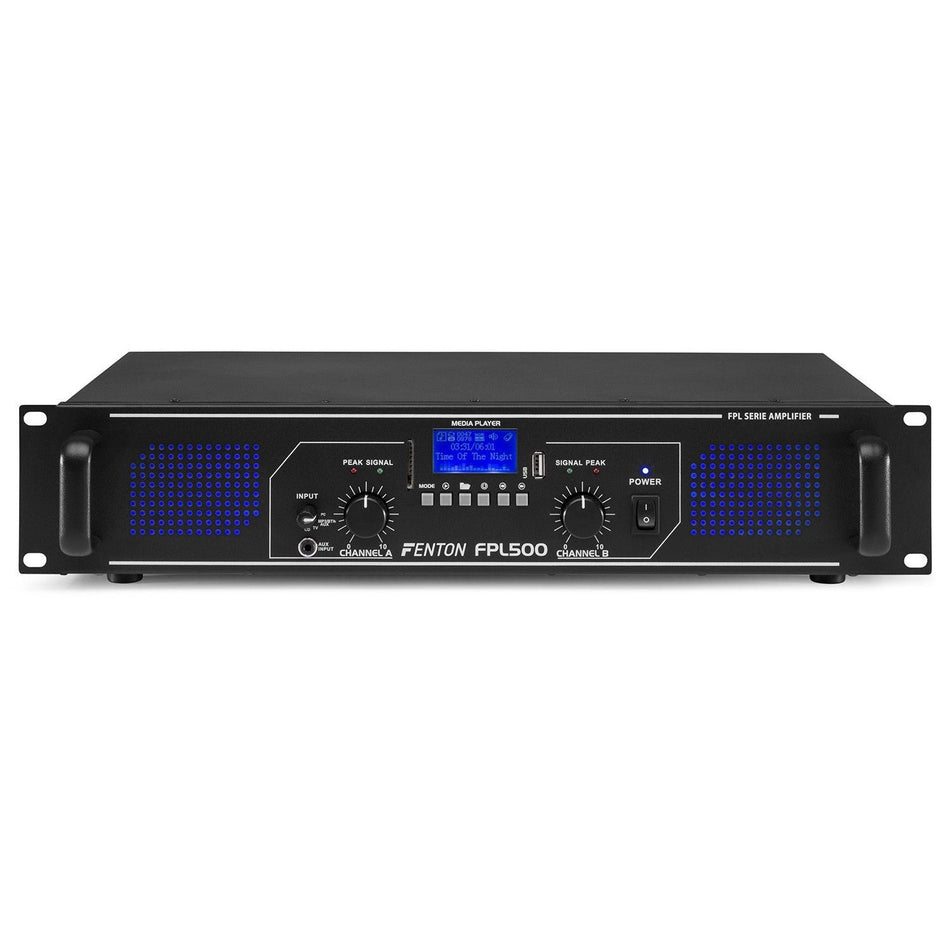 Fenton FPL500 - Amplificador Digital LED azules + EQ - Tempo Shop