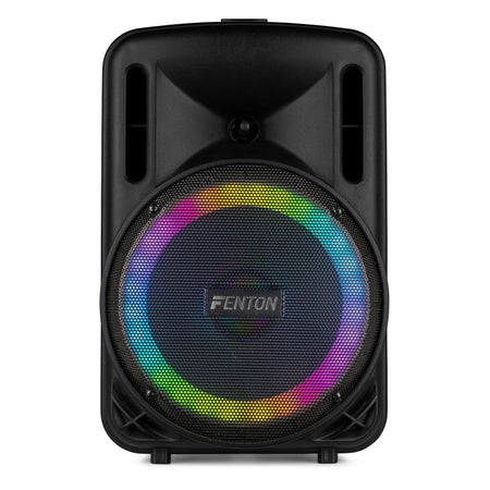 Fenton FT10LED MK2 - Altavoz Portátil Activo 10" 450W con Bluetooth, Micrófono Inalámbrico y Efectos LED - Tempo Shop