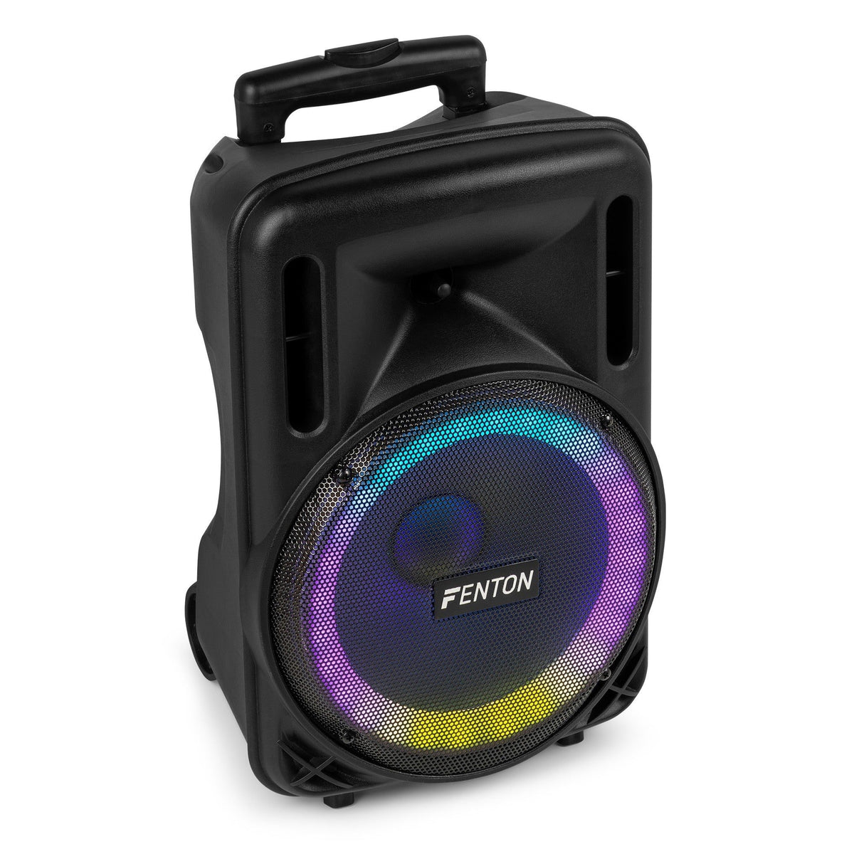 Fenton FT10LED MK2 - Altavoz Portátil Activo 10" 450W con Bluetooth, Micrófono Inalámbrico y Efectos LED - Tempo Shop