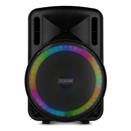 Fenton FT15LED MK2 - Altavoz Activo Portátil de 15" 800W con Bluetooth, Efectos LED y Micrófono Inalámbrico - Tempo Shop