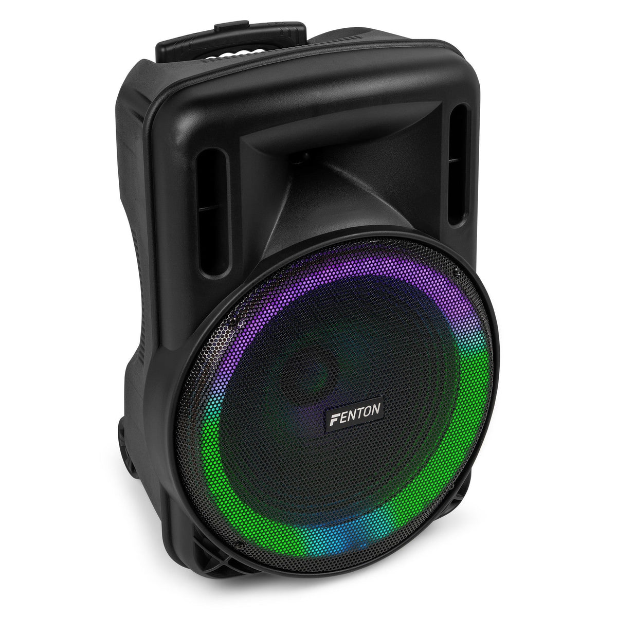 Fenton FT15LED MK2 - Altavoz Activo Portátil de 15" 800W con Bluetooth, Efectos LED y Micrófono Inalámbrico - Tempo Shop