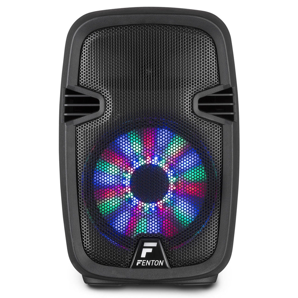Fenton FT8LED [FT8LED] - Bafle Activo Portátil de 8" 300W con Bluetooth y Efectos LED - Tempo Shop