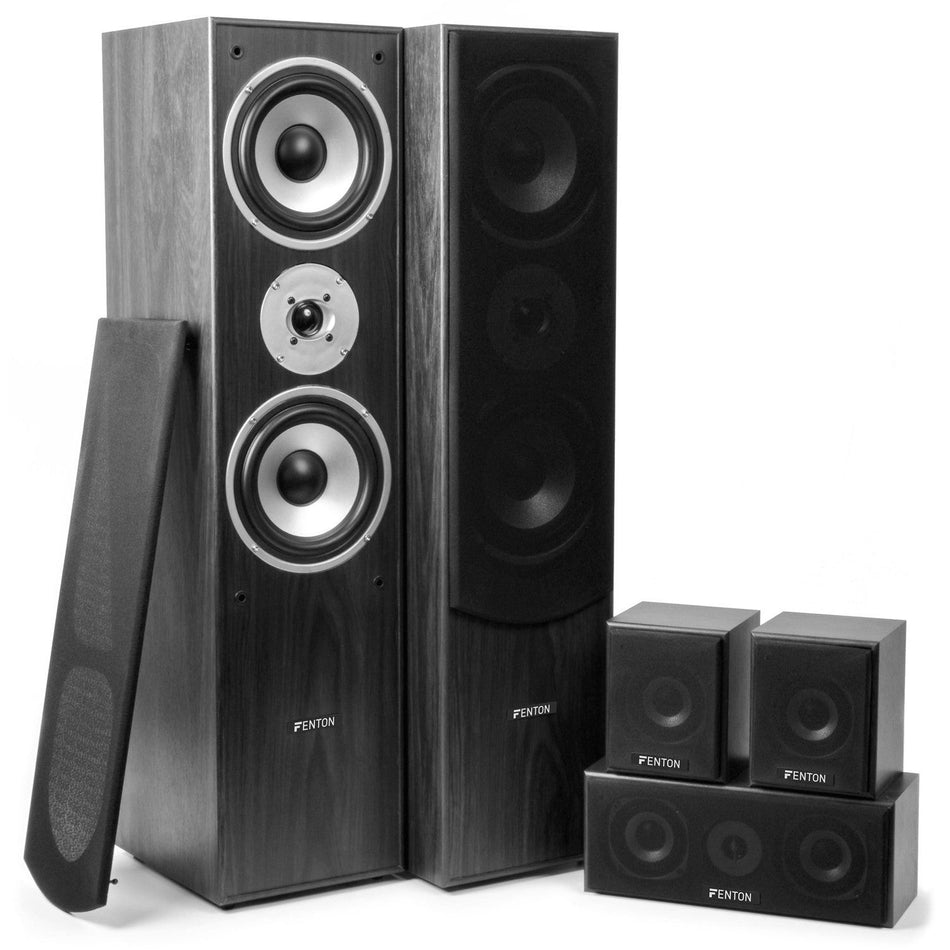 Fenton HF5B - Sistema Home Theatre 5.0 - Negro - Tempo Shop