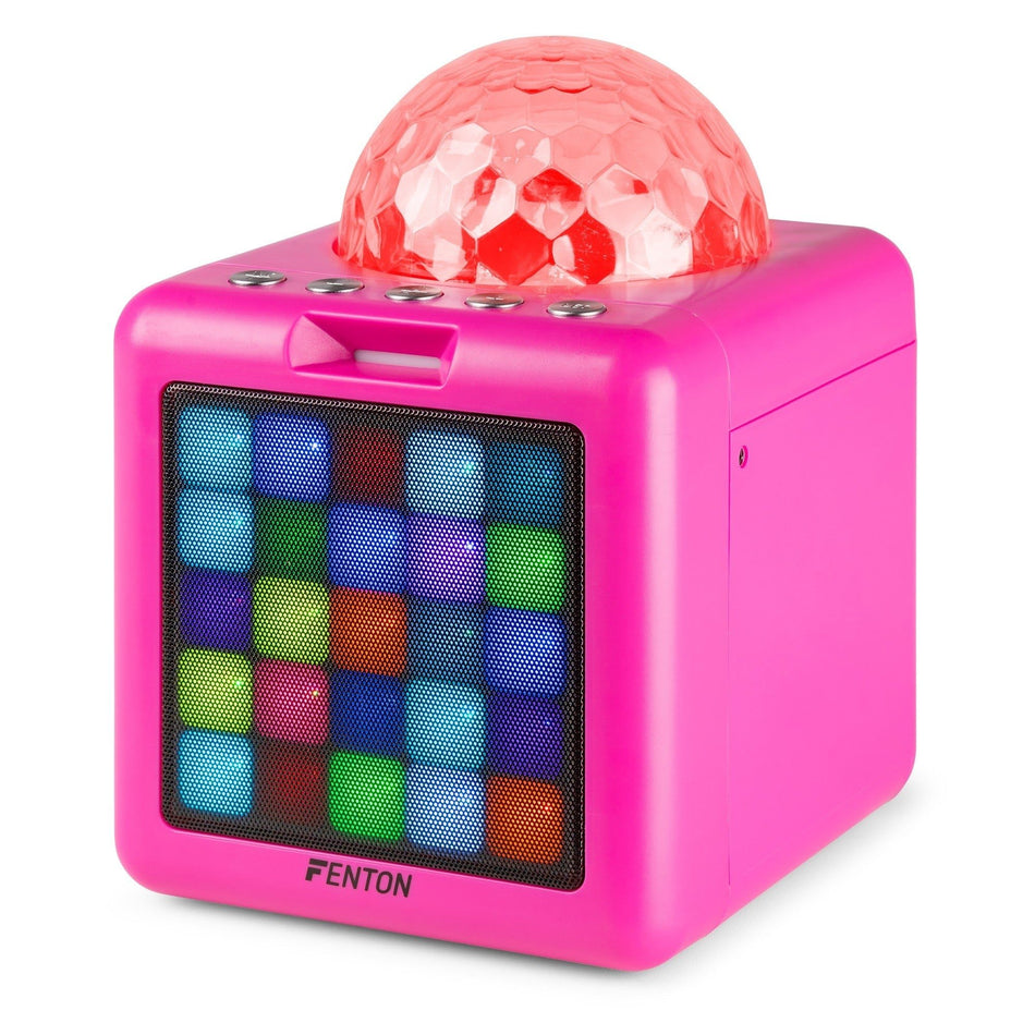 Fenton KAR15P - Altavoz Karaoke con 2 micrófonos Pink - Tempo Shop
