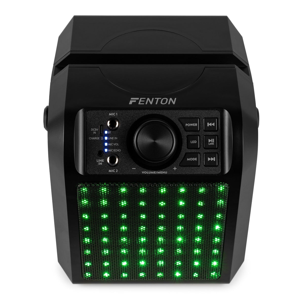 Fenton KAR50B - Altavoz Karaoke con efecto de luz LED Negro - Tempo Shop