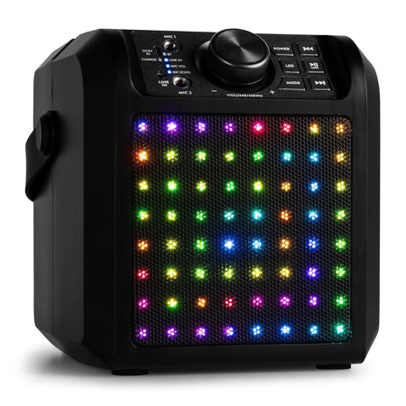 Fenton KAR50B - Altavoz Karaoke con efecto de luz LED Negro - Tempo Shop