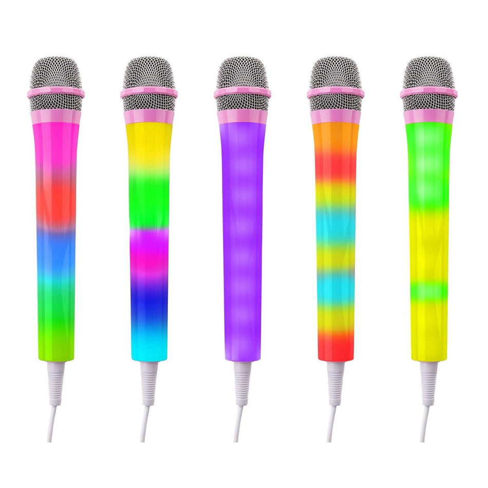 Fenton KMD55P - Micrófono Karaoke con luces RGB Rosa - Tempo Shop