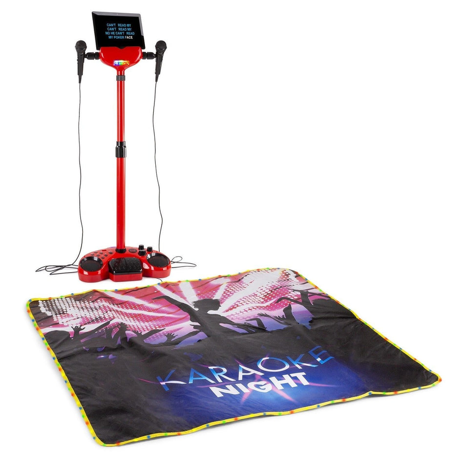 Fenton KSM15R - Set escenario Karaoke Rojo con alfombra de escenario - Tempo Shop