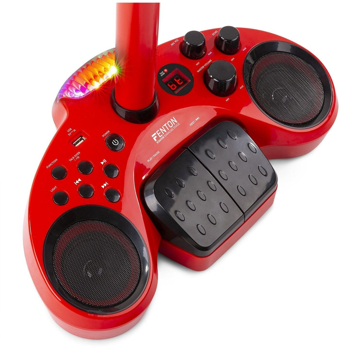 Fenton KSM15R - Set escenario Karaoke Rojo con alfombra de escenario - Tempo Shop