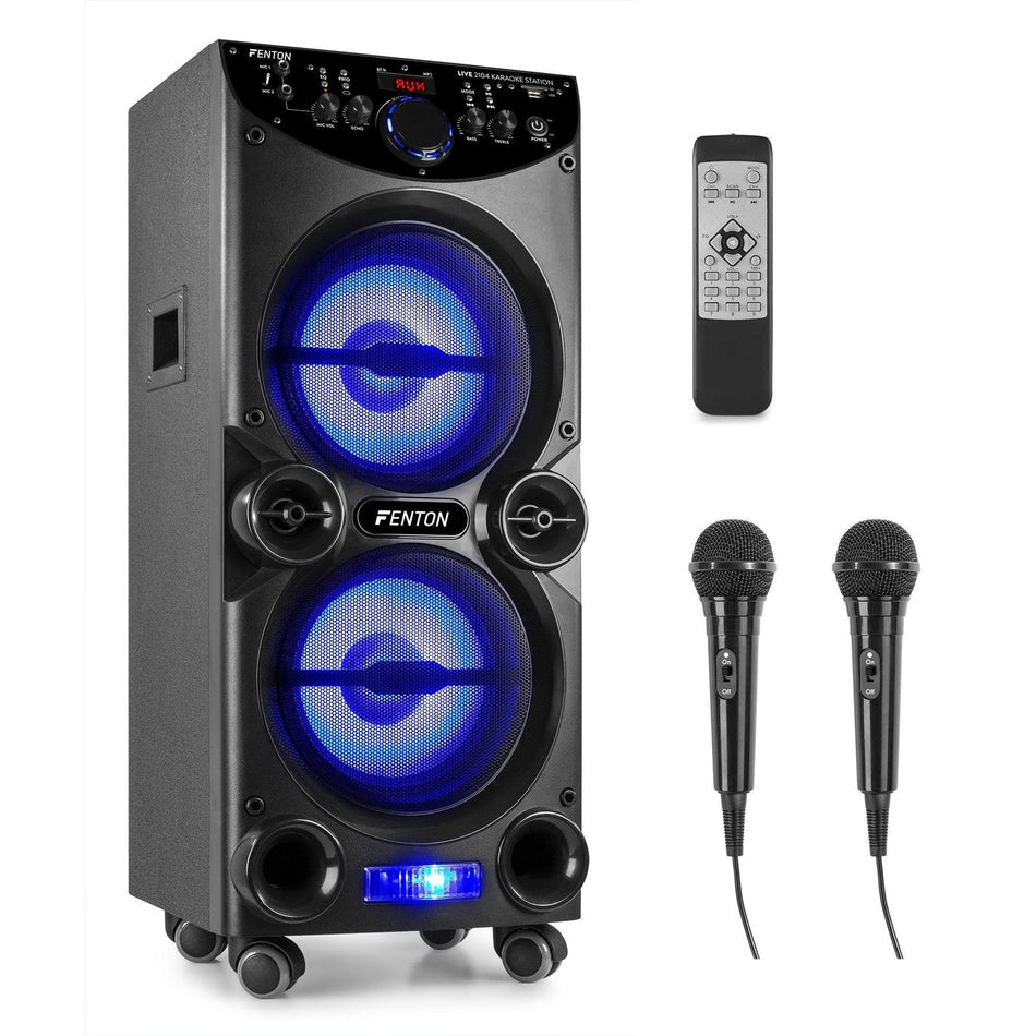 Fenton LIVE2104 - Karaoke Station sobre ruedas 2x 10” - Tempo Shop