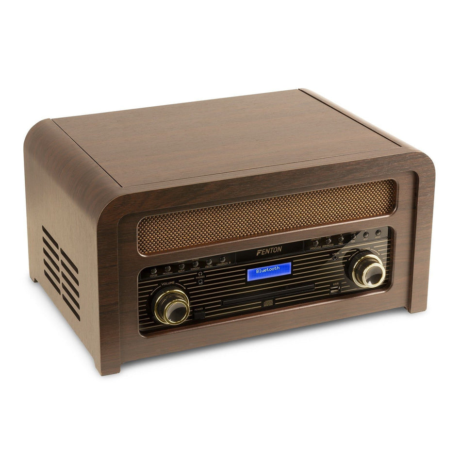 Fenton Nashville - Giradiscos Vintage Madera oscura - Tempo Shop