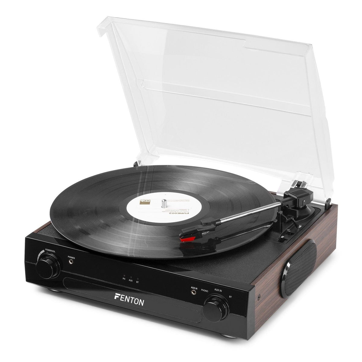 Fenton RP102B - Giradiscos BT Negro/Madera - Tempo Shop