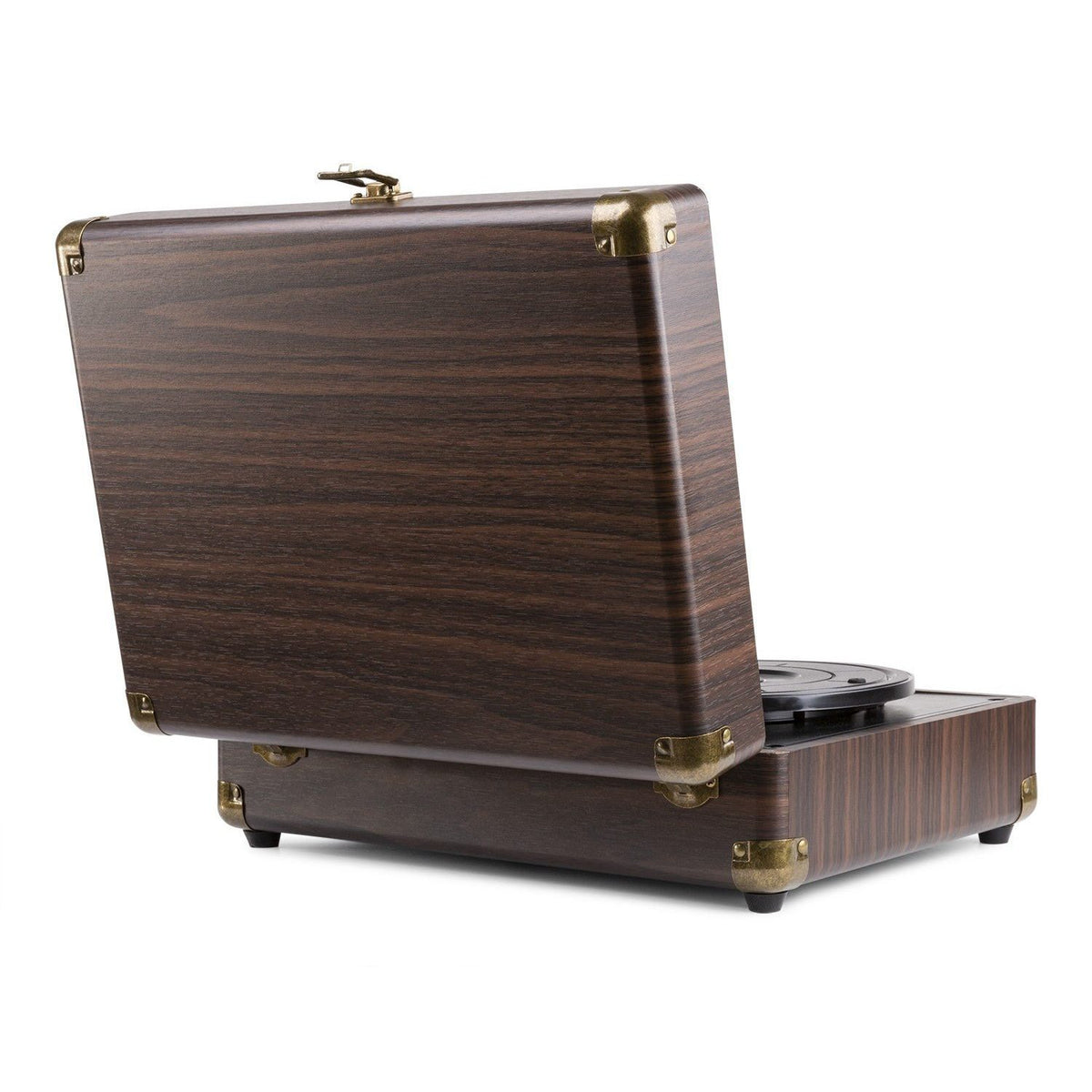 Fenton RP115B - Maleta reproductor giradiscos con BT Dark Wood - Tempo Shop