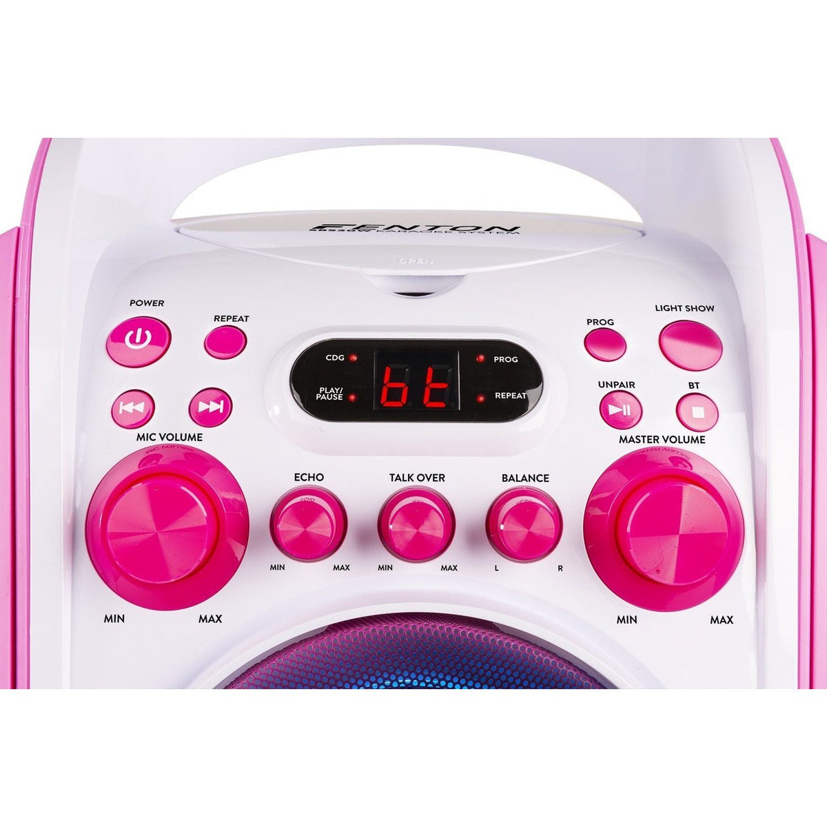 Fenton SBS30P - Sistema Karaoke con CD y 2 micros Rosa - Tempo Shop
