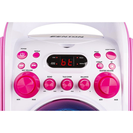 Fenton SBS30P - Sistema Karaoke con CD y 2 micros Rosa - Tempo Shop