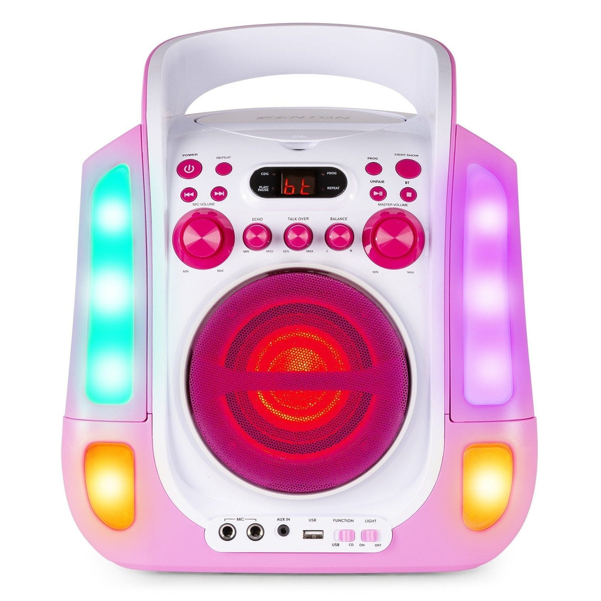 Fenton SBS30P - Sistema Karaoke con CD y 2 micros Rosa - Tempo Shop