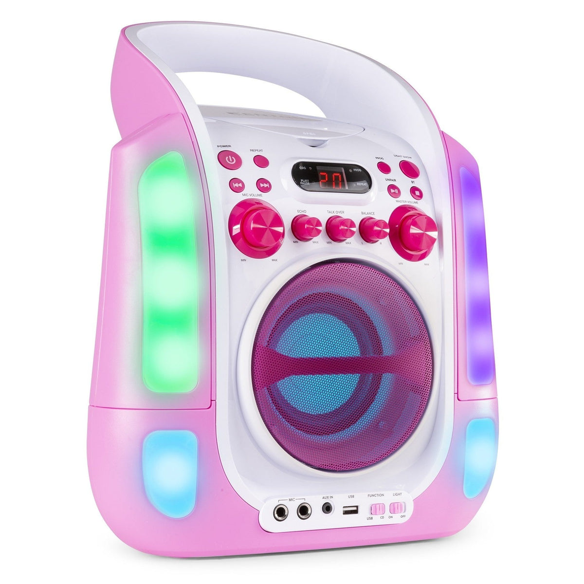 Fenton SBS30P - Sistema Karaoke con CD y 2 micros Rosa - Tempo Shop