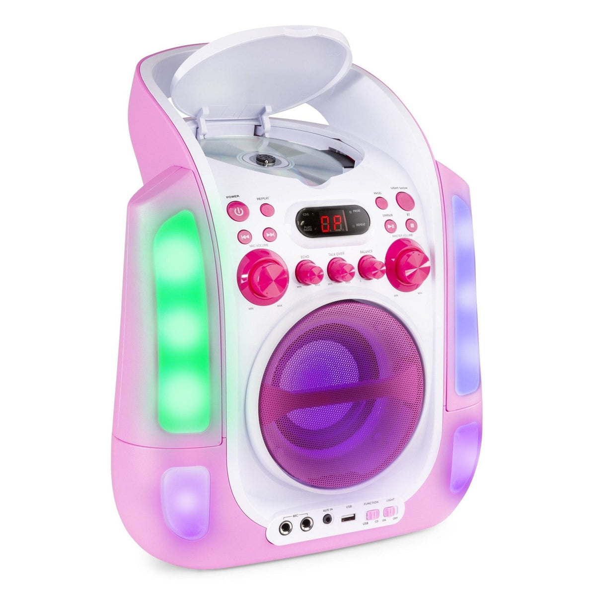 Fenton SBS30P - Sistema Karaoke con CD y 2 micros Rosa - Tempo Shop