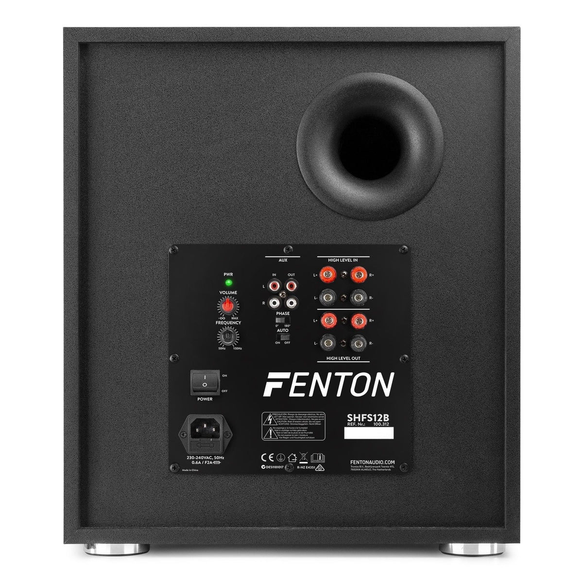 Fenton SHFS12B - Subwoofer Activo 12“ Negro - Tempo Shop