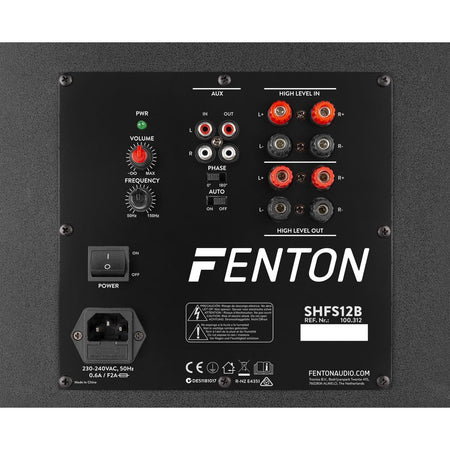 Fenton SHFS12B - Subwoofer Activo 12“ Negro - Tempo Shop