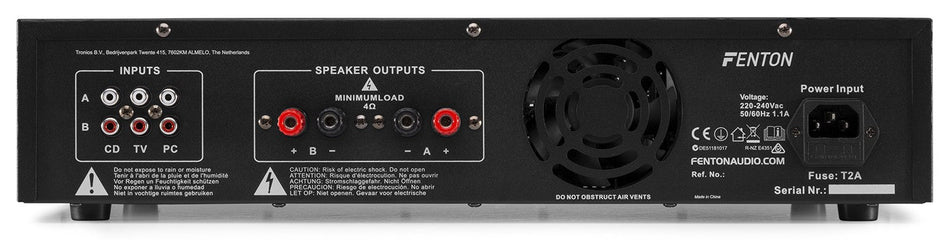 Fenton FPL1000 - Amplificador Digital LED azules + EQ - Tempo Shop