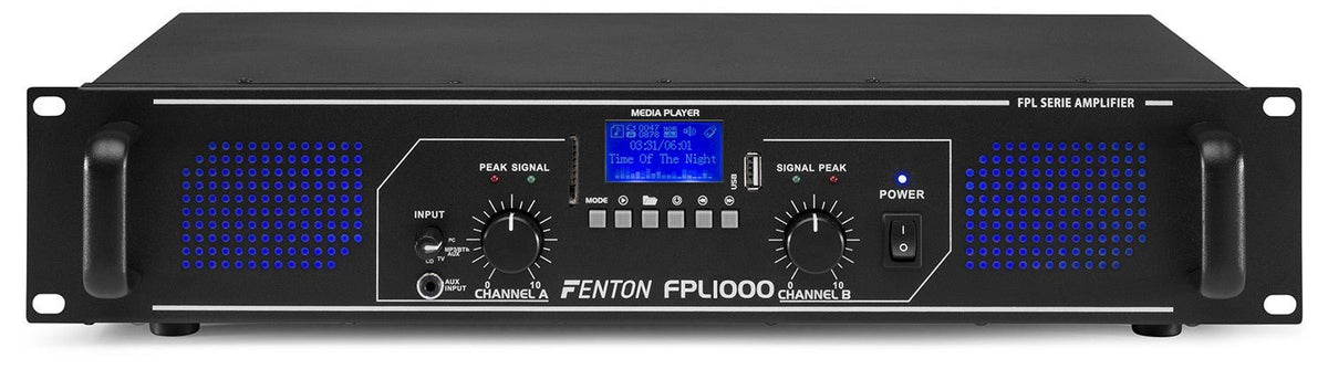 Fenton FPL1000 - Amplificador Digital LED azules + EQ - Tempo Shop