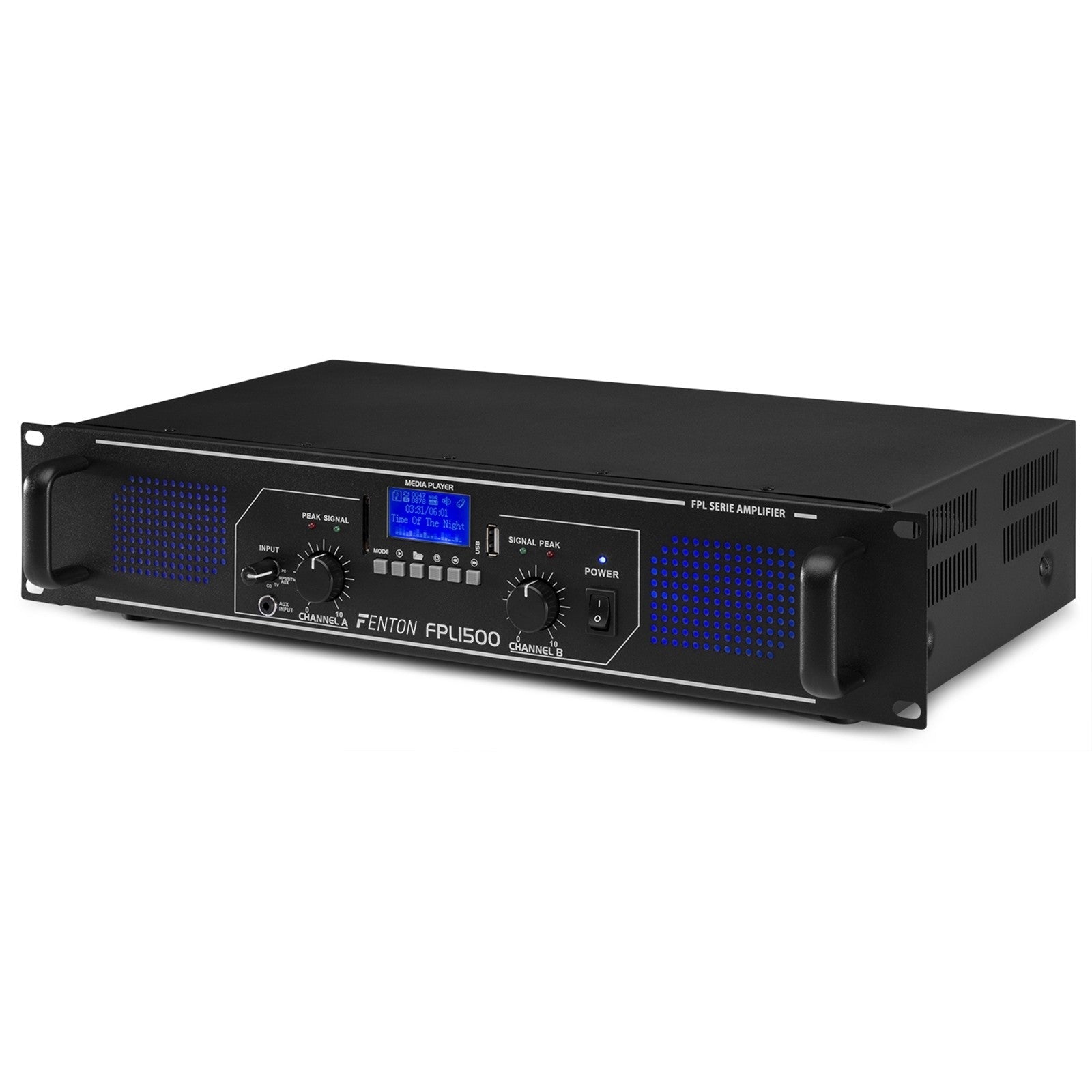Fenton FPL1500 - Amplificador Digital LED azules + EQ - Tempo Shop