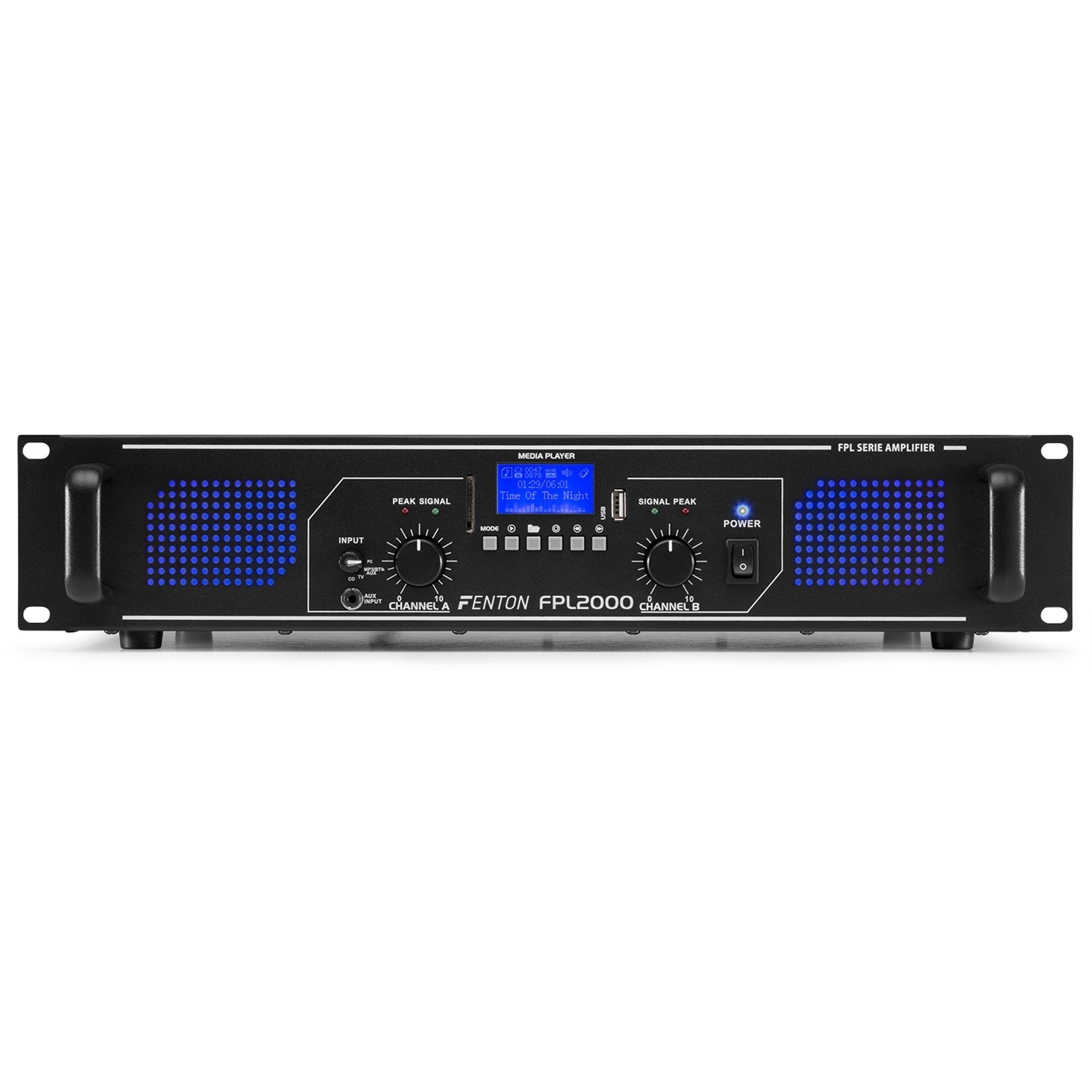 Fenton FPL2000 - Amplificador Digital LED azules + EQ - Tempo Shop