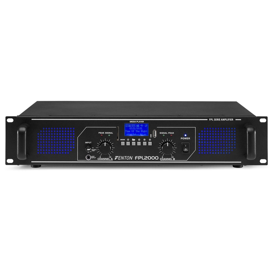 Fenton FPL2000 - Amplificador Digital LED azules + EQ - Tempo Shop