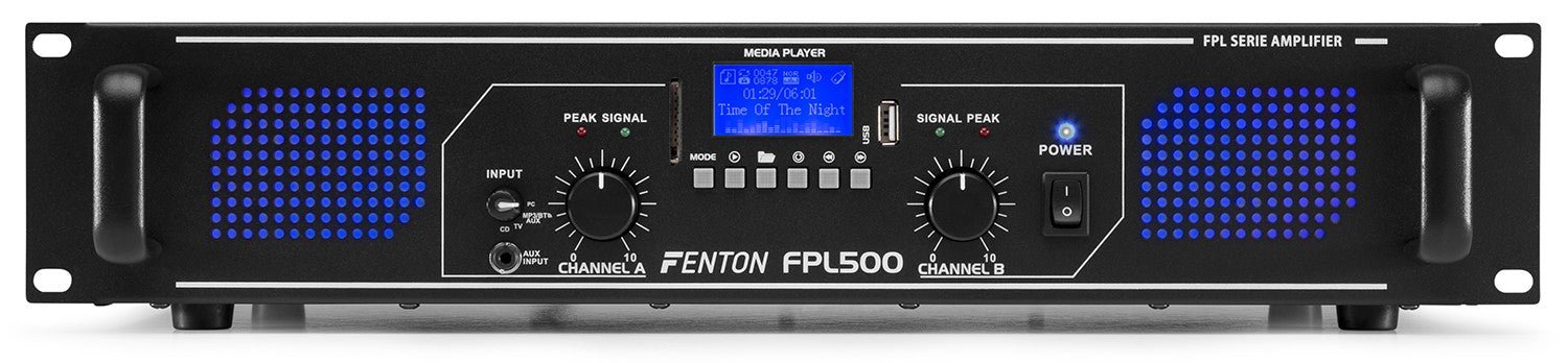 Fenton FPL500 - Amplificador Digital LED azules + EQ - Tempo Shop