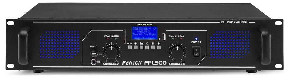 Fenton FPL500 - Amplificador Digital LED azules + EQ - Tempo Shop