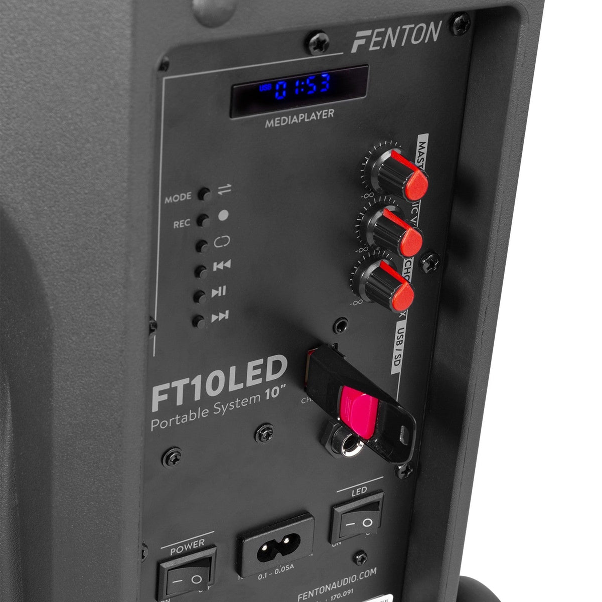 Fenton FT10LED - Bafle Activo 10" 450W - Tempo Shop