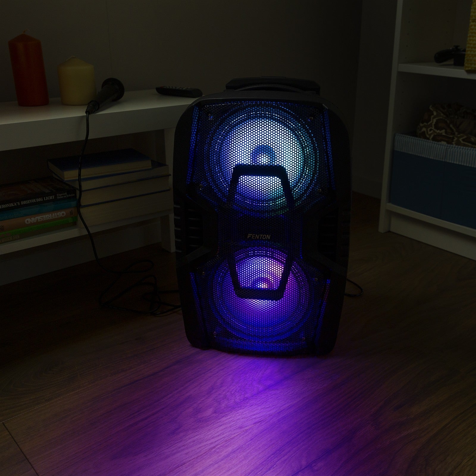 Fenton FT208LED - Sistema portátil de sonido 2x 8" - Tempo Shop