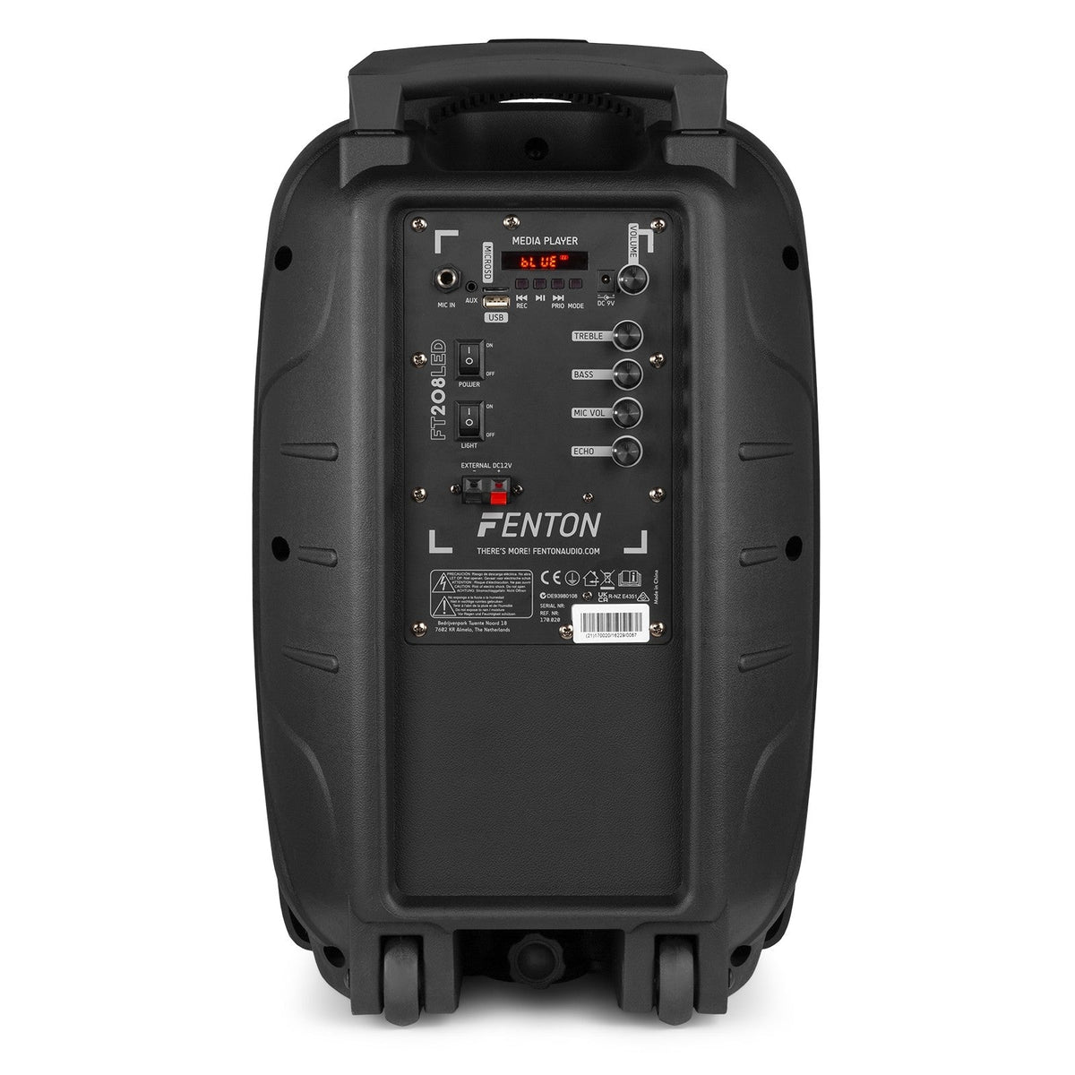 Fenton FT208LED - Sistema portátil de sonido 2x 8" - Tempo Shop