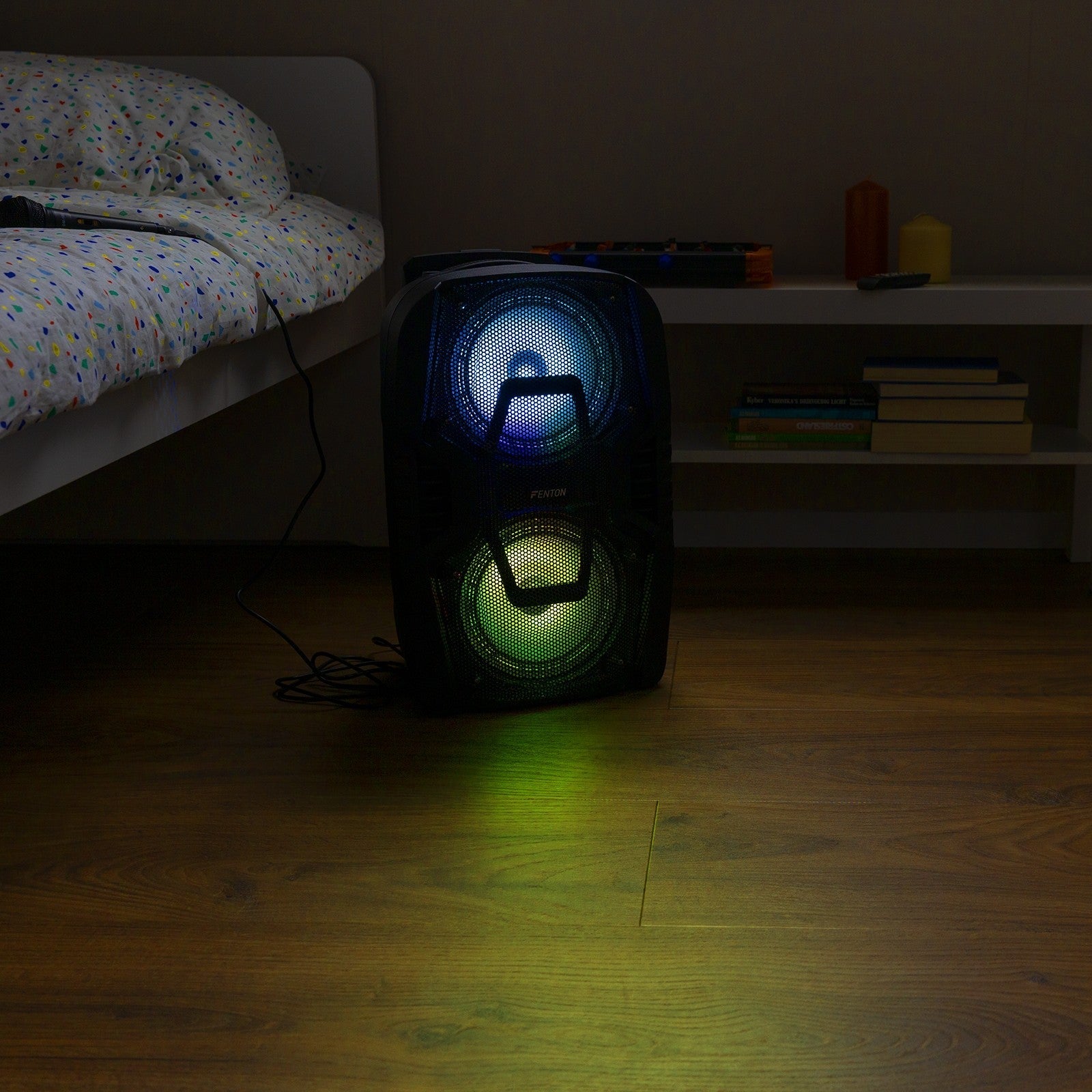 Fenton FT208LED - Sistema portátil de sonido 2x 8" - Tempo Shop