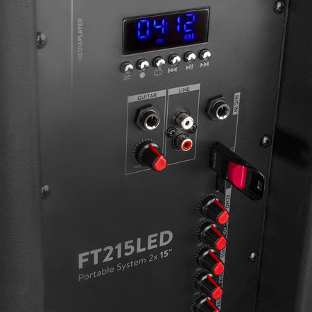 Fenton FT215LED - Bafle Activo doble 15" 1600W - Tempo Shop