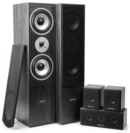 Fenton HF5B - Sistema Home Theatre 5.0 - Negro - Tempo Shop