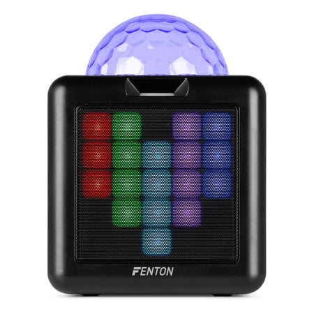 Fenton KAR15B - Altavoz Karaoke con 2 micrófonos Negro - Tempo Shop