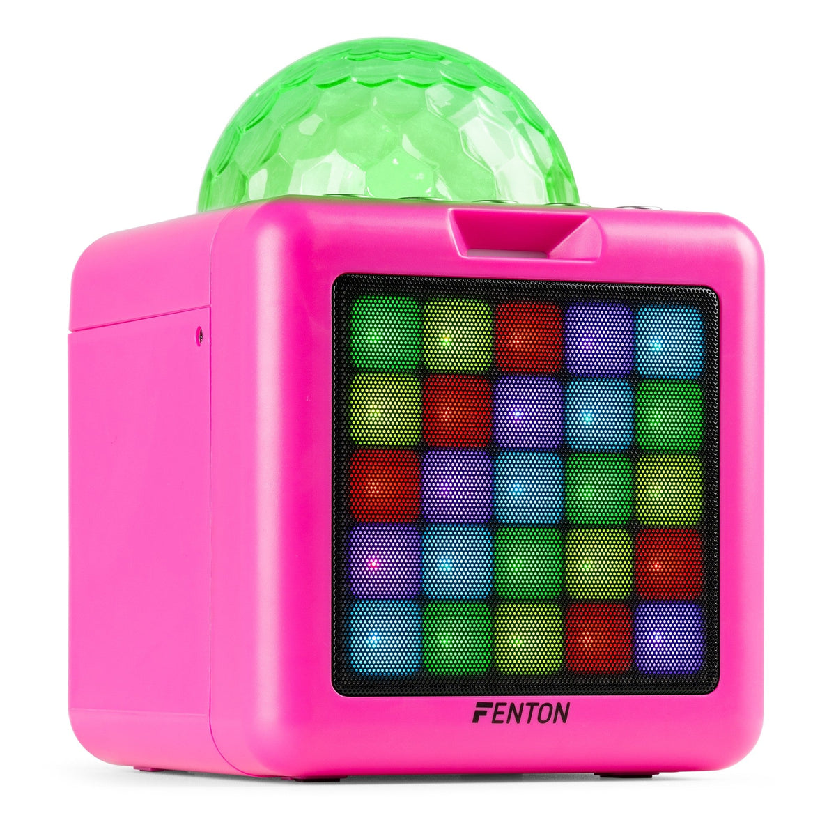 Fenton KAR15P - Altavoz Karaoke con 2 micrófonos Pink - Tempo Shop