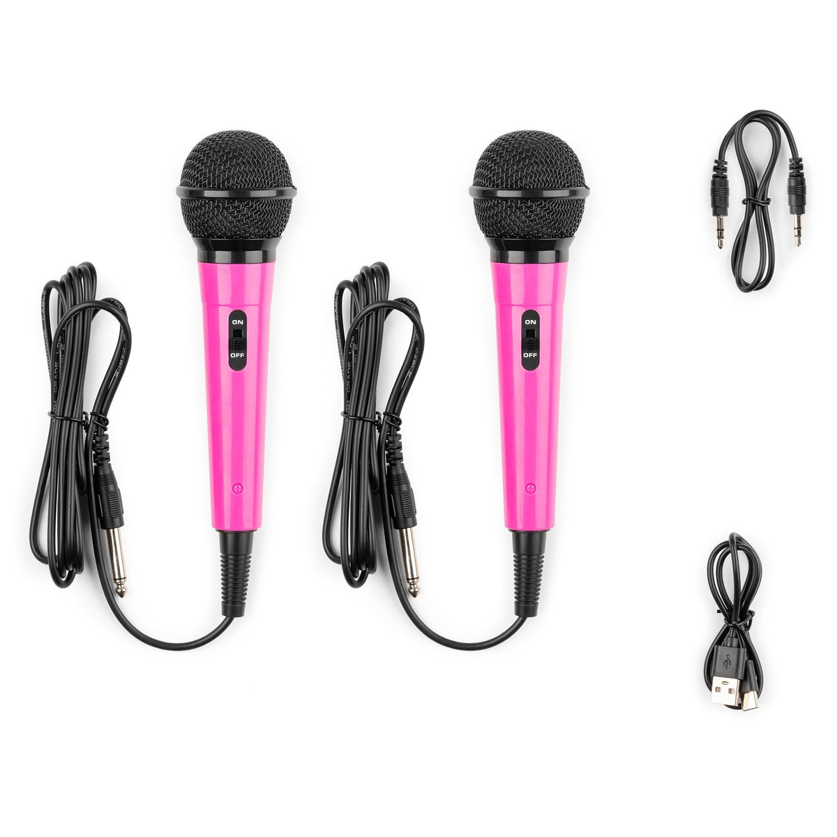 Fenton KAR15P - Altavoz Karaoke con 2 micrófonos Pink - Tempo Shop