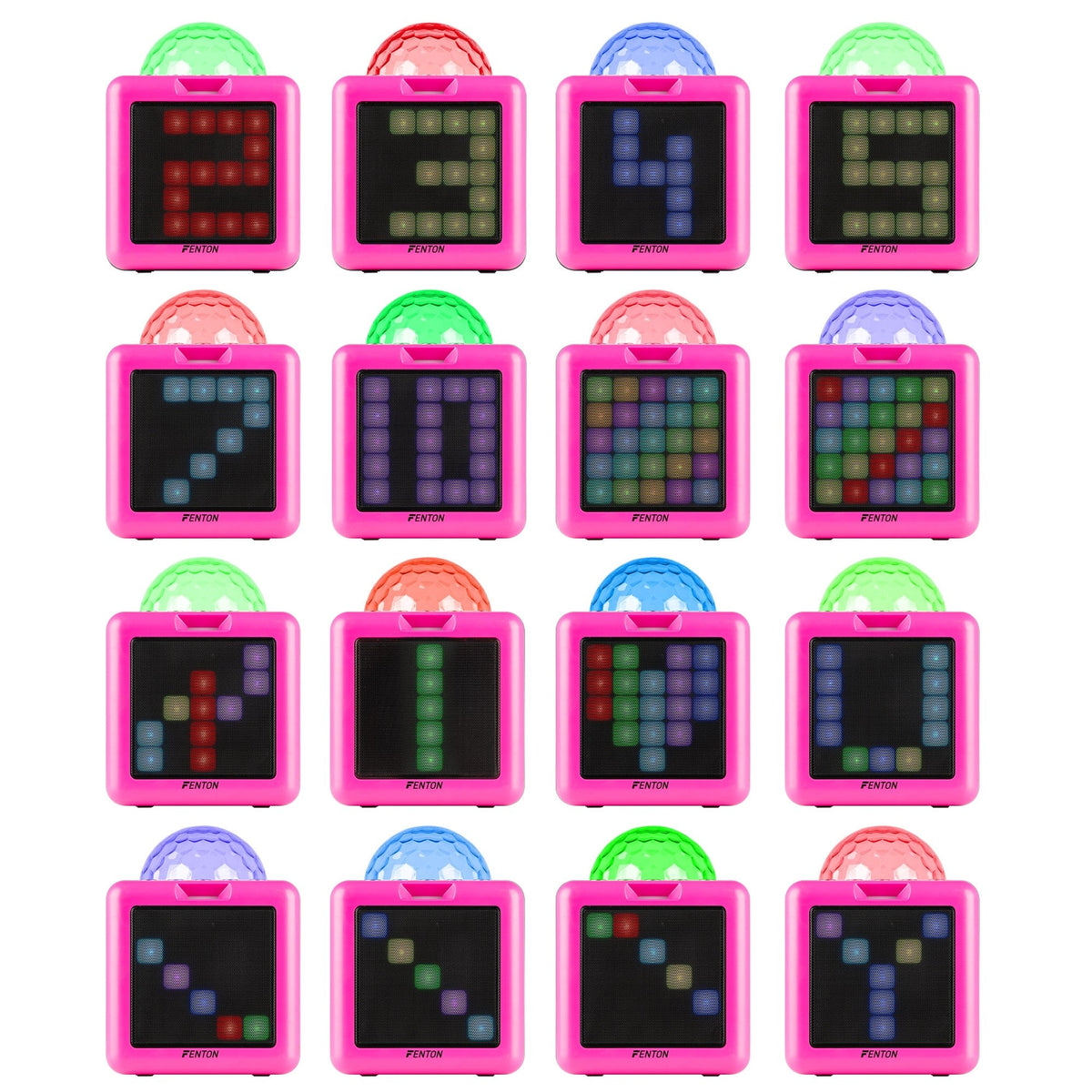 Fenton KAR15P - Altavoz Karaoke con 2 micrófonos Pink - Tempo Shop