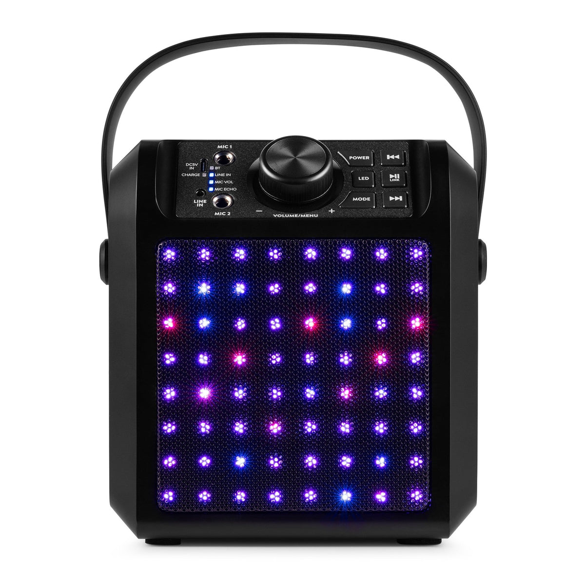 Fenton KAR50B - Altavoz Karaoke con efecto de luz LED Negro - Tempo Shop